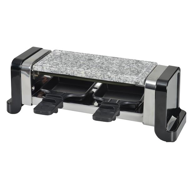 KITCHENCHEF Raclette / Gril / Pierre 2 personnes Noir - GR202-350N